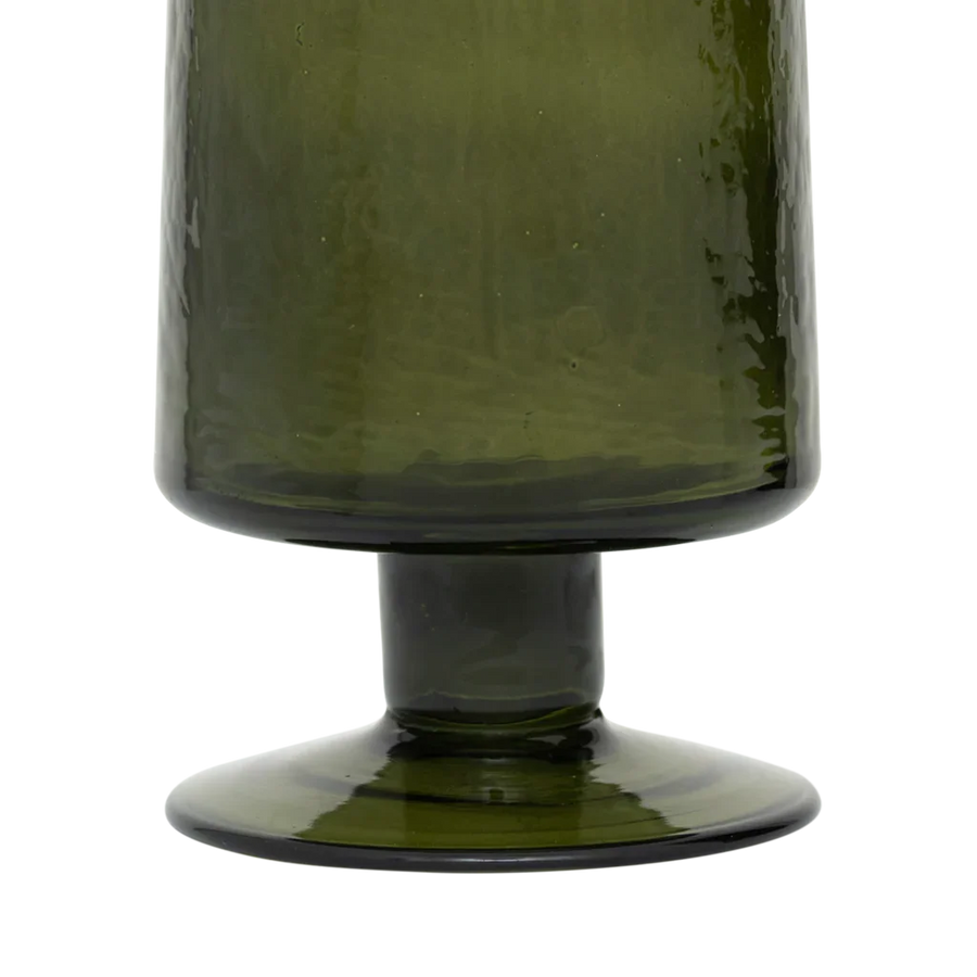 Wijnglas gehamerd bananenpalmgroen (set van 4)