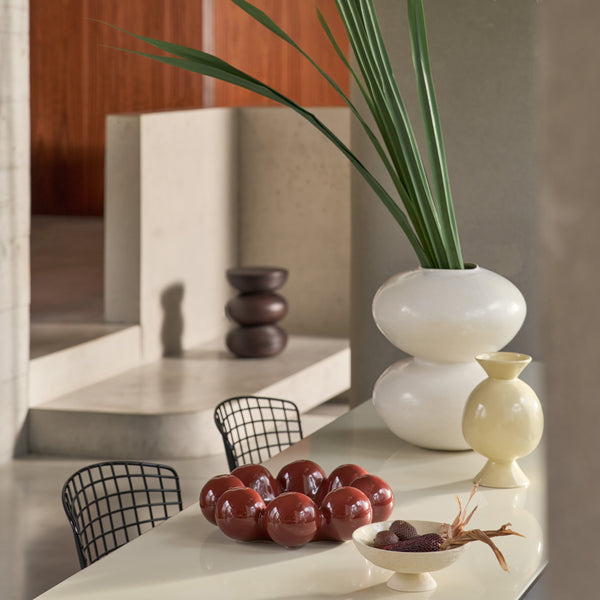 Decoratieve schaal sisko, gebroken wit