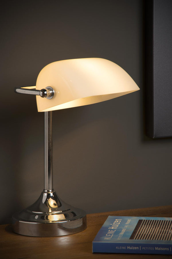 Lucide BANKER bureaulamp E14, chroom