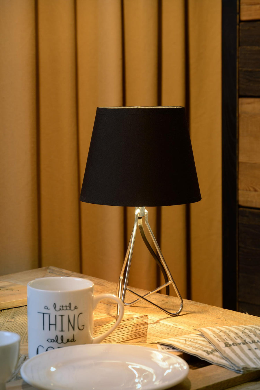 Lucide GITTA tafellamp Ø 17 cm, E14, chroom