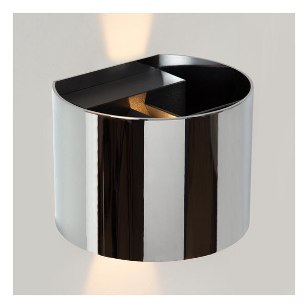 Lucide ARMIN dimbare LED-wandspot voor de badkamer 2 × 3,5 W, 2200–3000 K, IP65, chroom