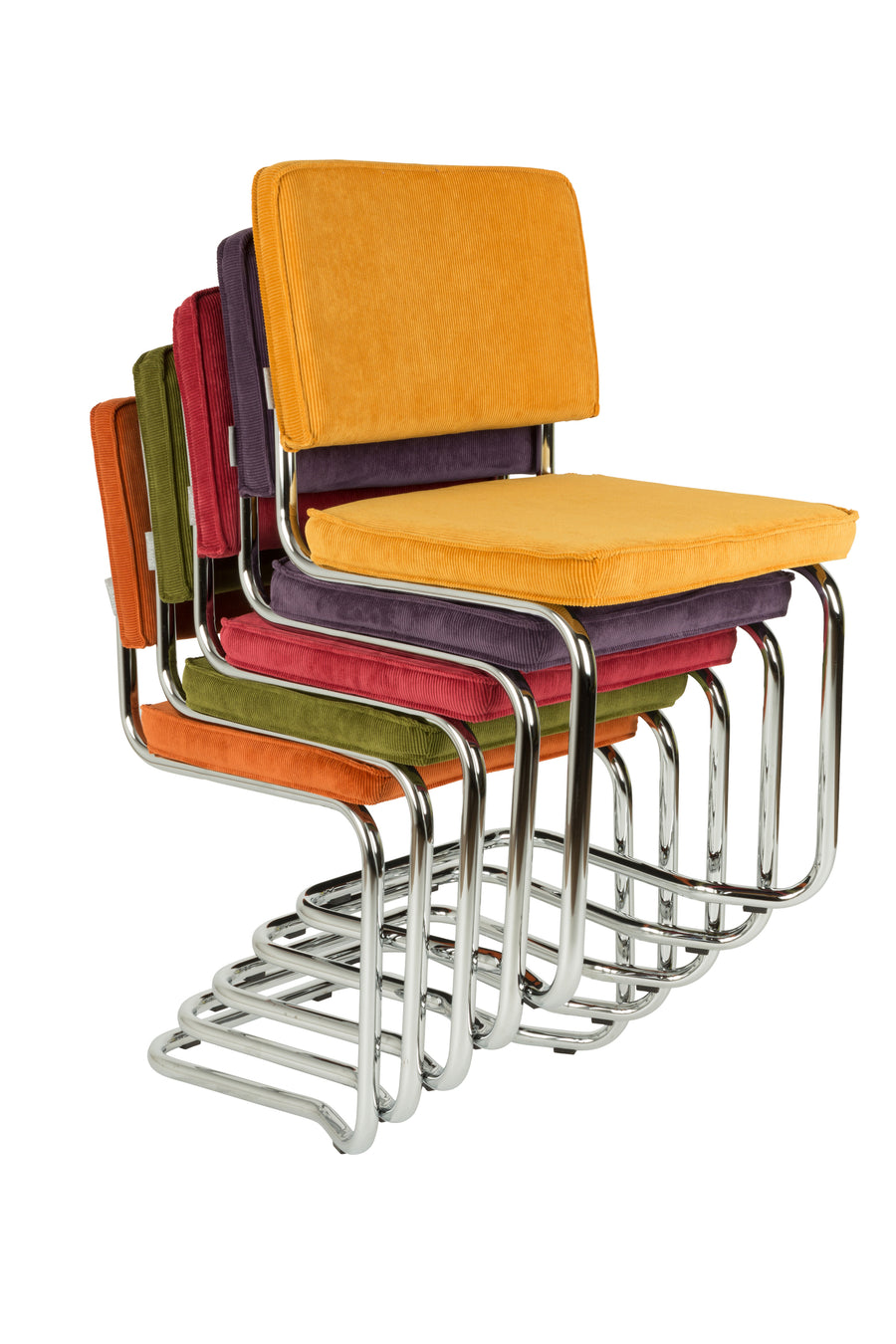 Stoel Ridge Kink Rib Zwart 7a (set van 2)