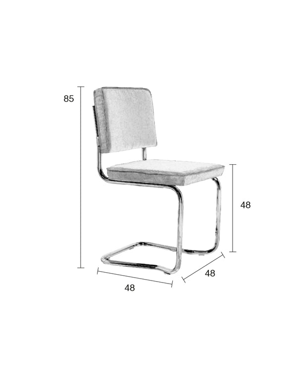 Stoel Ridge Kink Rib Rood 21a (set van 2)