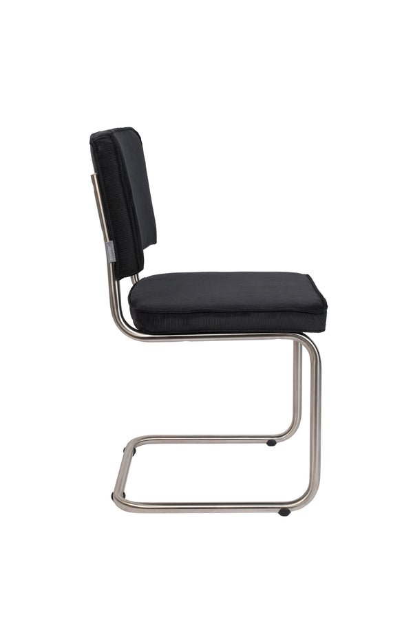 Stoel Ridge Brushed Rib Zwart 7a (set van 2)