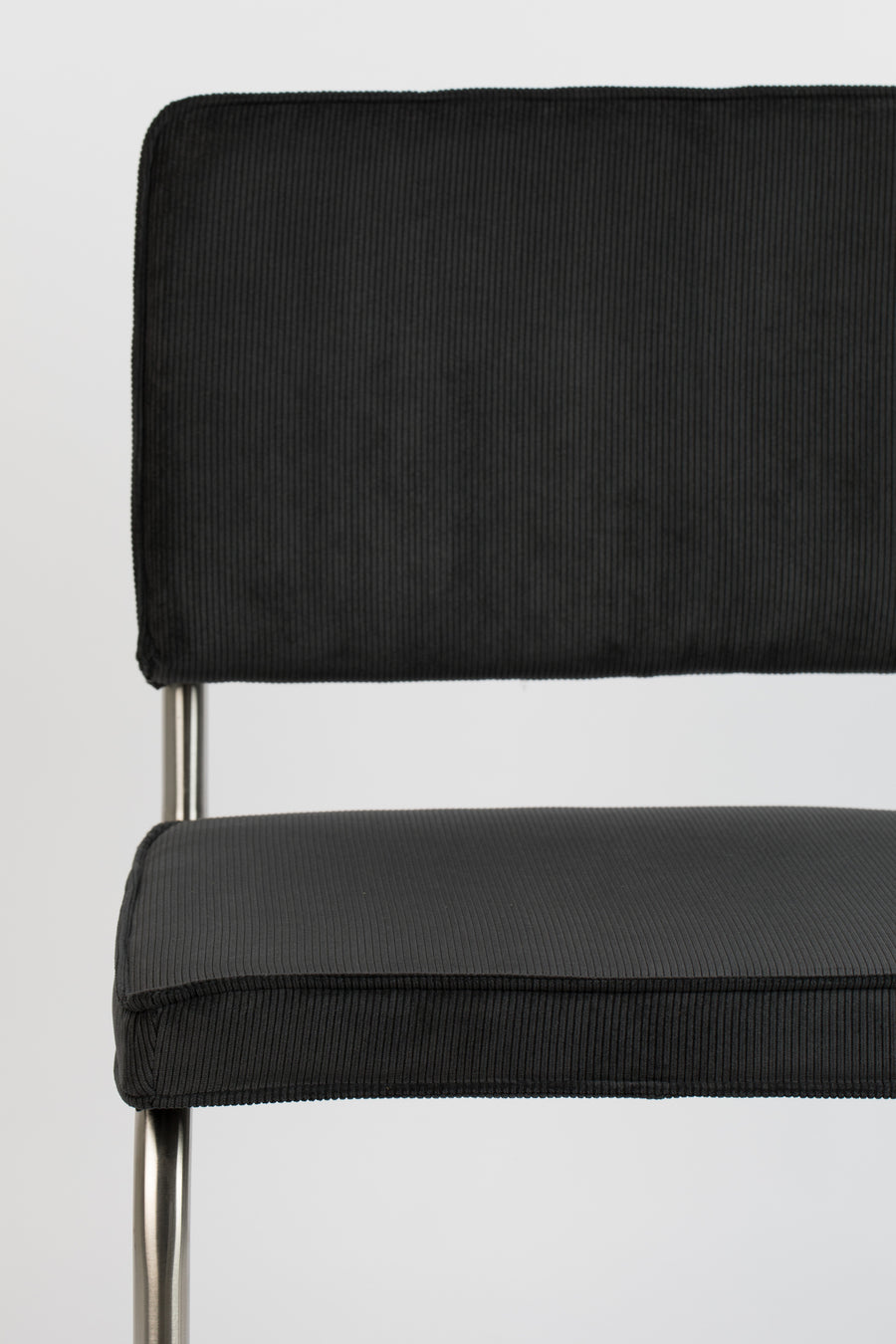 Stoel Ridge Brushed Rib Zwart 7a (set van 2)