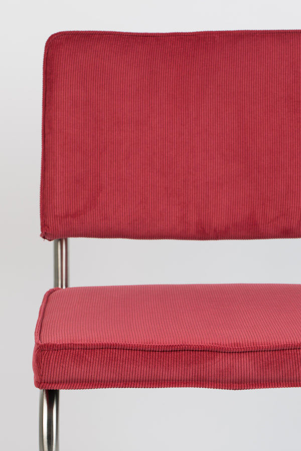 Stoel Ridge Brushed Rib Rood 21a (set van 2)