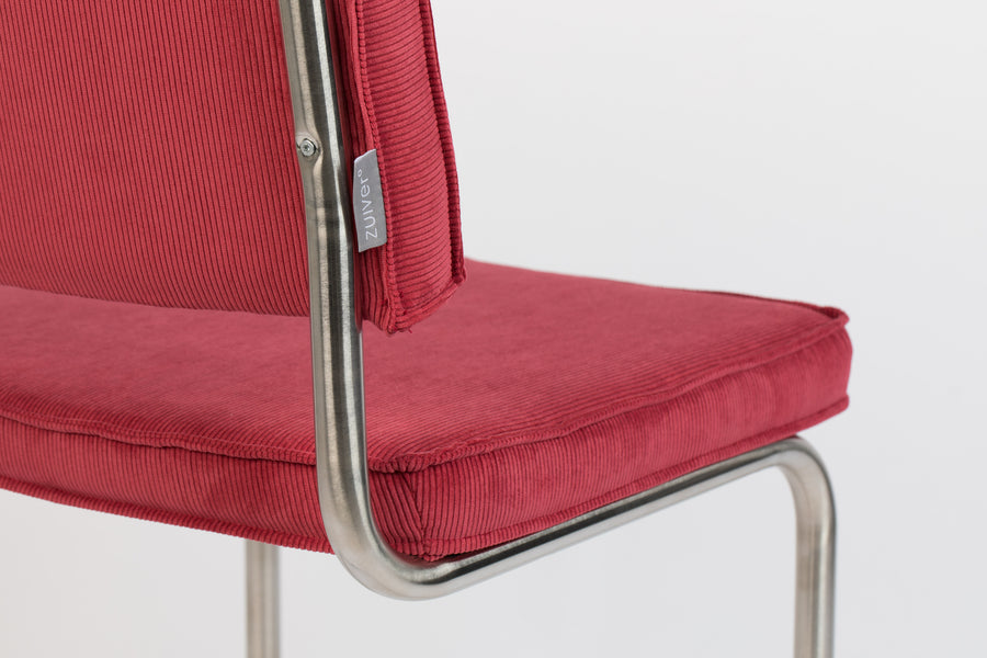 Stoel Ridge Brushed Rib Rood 21a (set van 2)