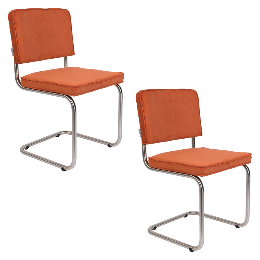 Stoel Ridge Brushed Rib Oranje 19a (set van 2)