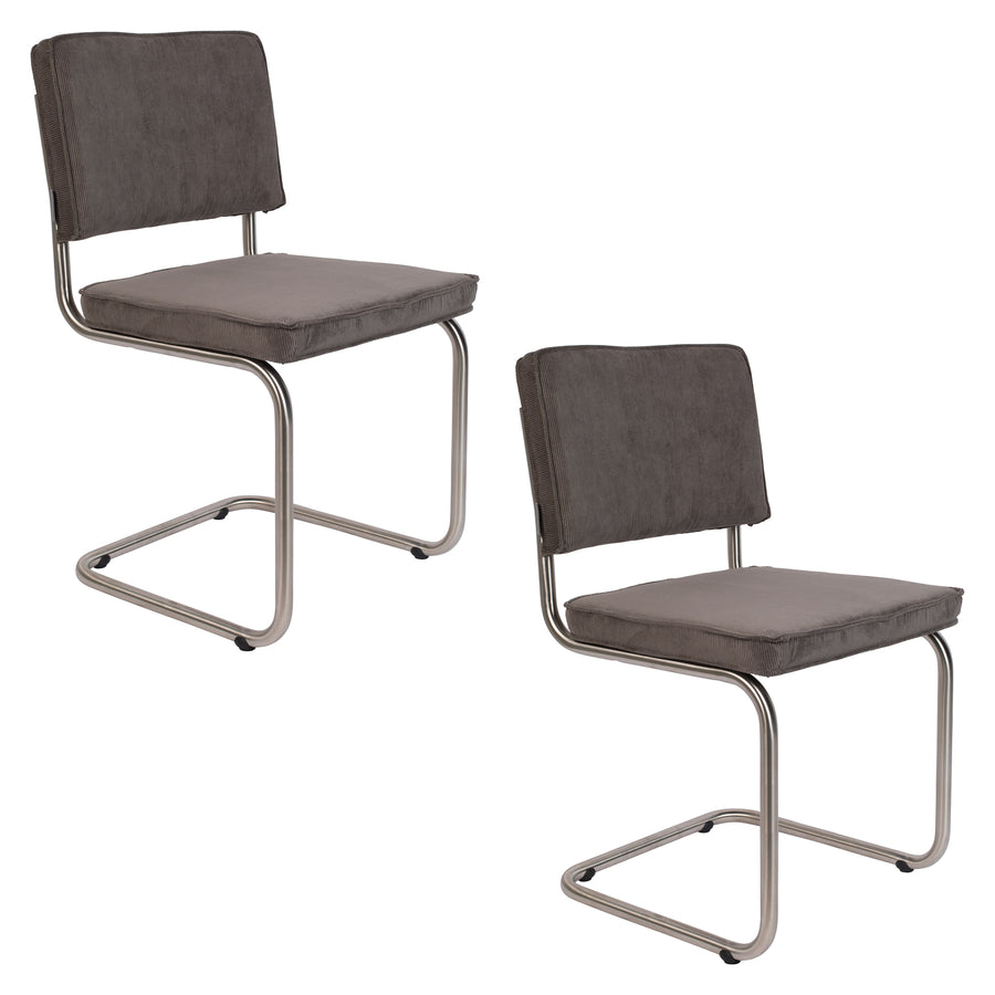 Stoel Ridge Brushed Rib Grijs 6a (set van 2)