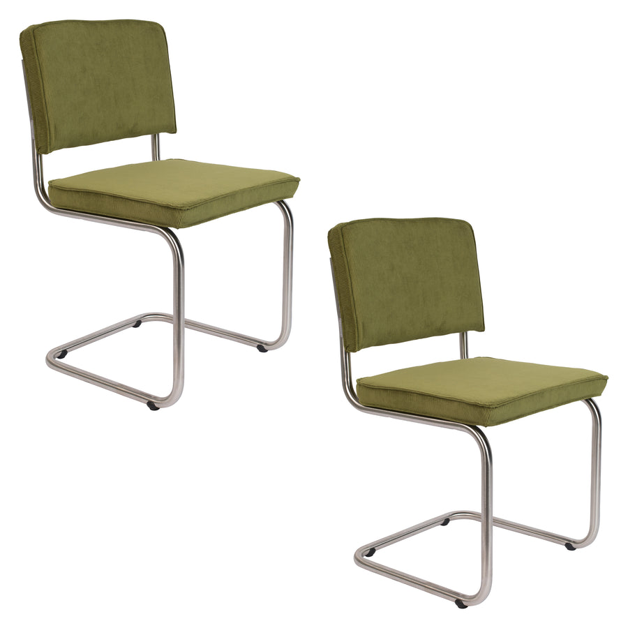 Stoel Ridge Brushed Rib Groen 25a (set van 2)