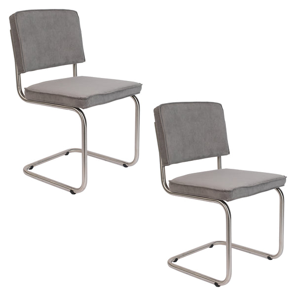Stoel Ridge Brushed Rib Cool Grijs 32a (set van 2)