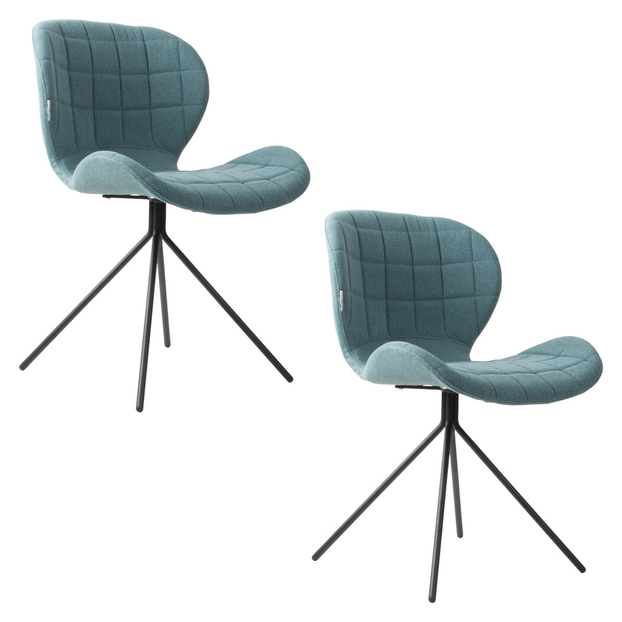 Stoel Omg Blauw (set van 2)