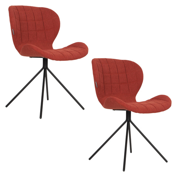 Stoel Omg Oranje (set van 2)