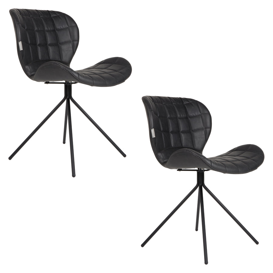 Stoel Omg Ll Zwart (set van 2)