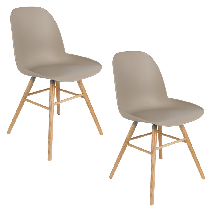 Albert kuip eetkamerstoel taupe (set of 2)
