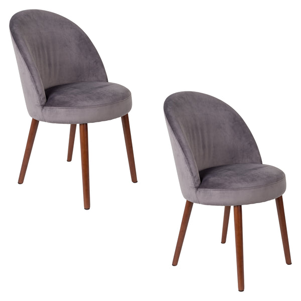Stoel Barbara Grijs (set van 2)