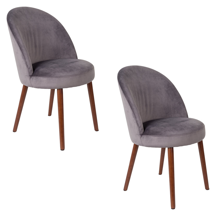 Stoel Barbara Grijs (set van 2)