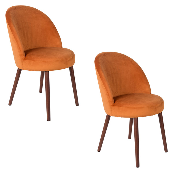 Stoel Barbara Oranje (set van 2)