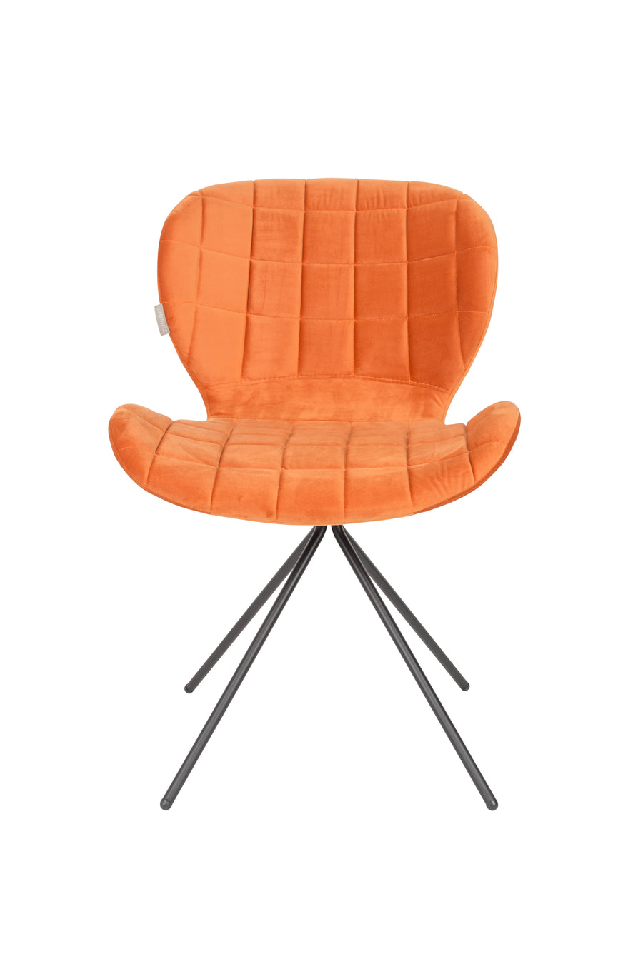 Stoel Omg Fluweel Oranje (set van 2)