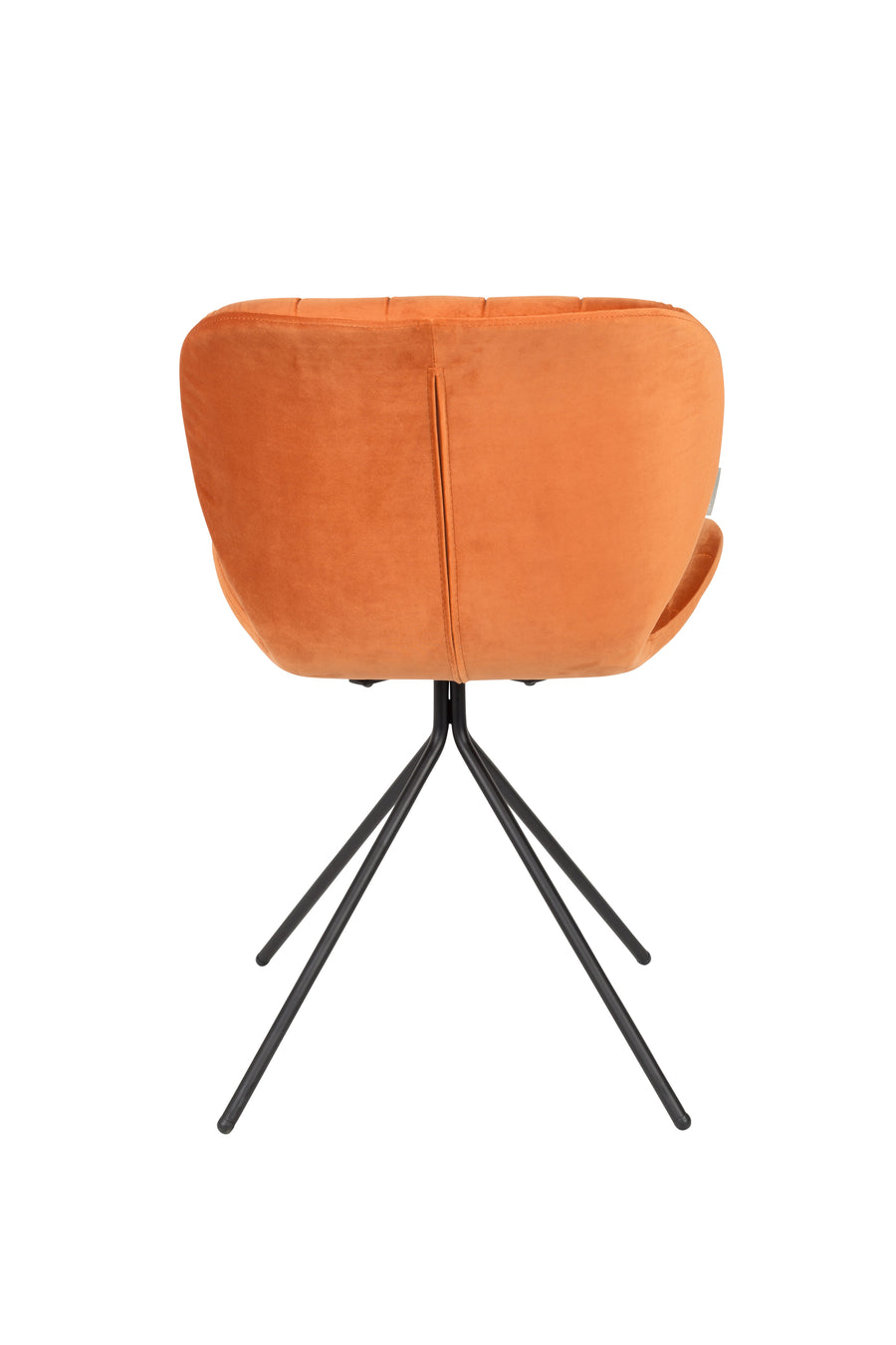 Stoel Omg Fluweel Oranje (set van 2)