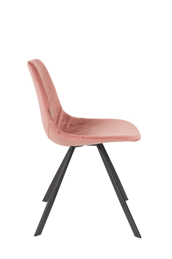Stoel Franky Fluweel Oud Roze (set van 2)