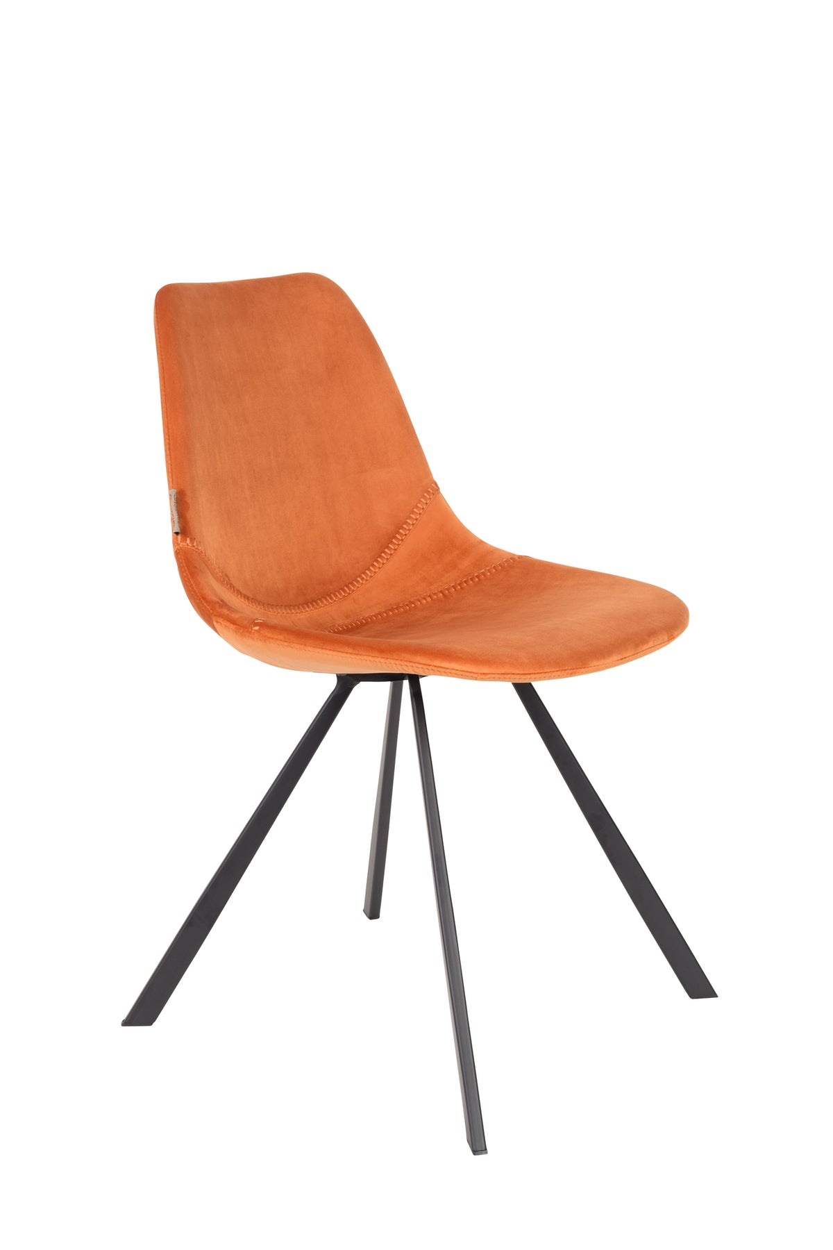 Stoel Franky Fluweel Oranje (set van 2)