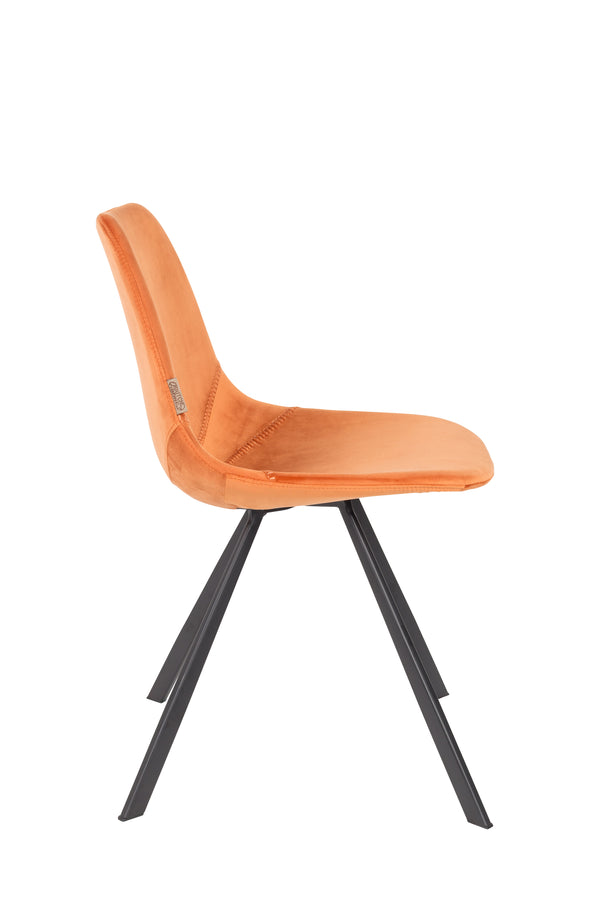 Stoel Franky Fluweel Oranje (set van 2)