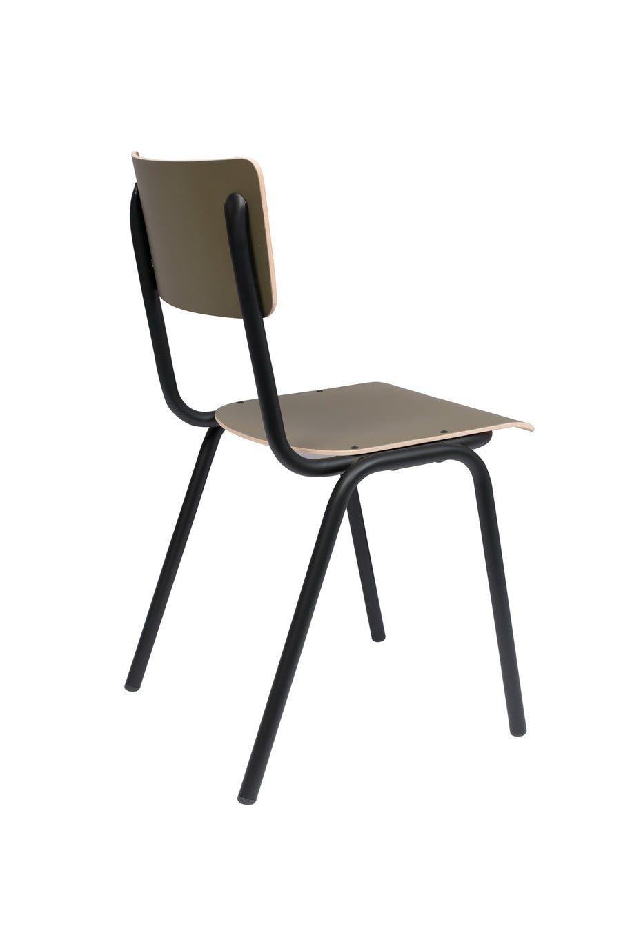 Stoel Rug To School Matte Olive (set van 4)