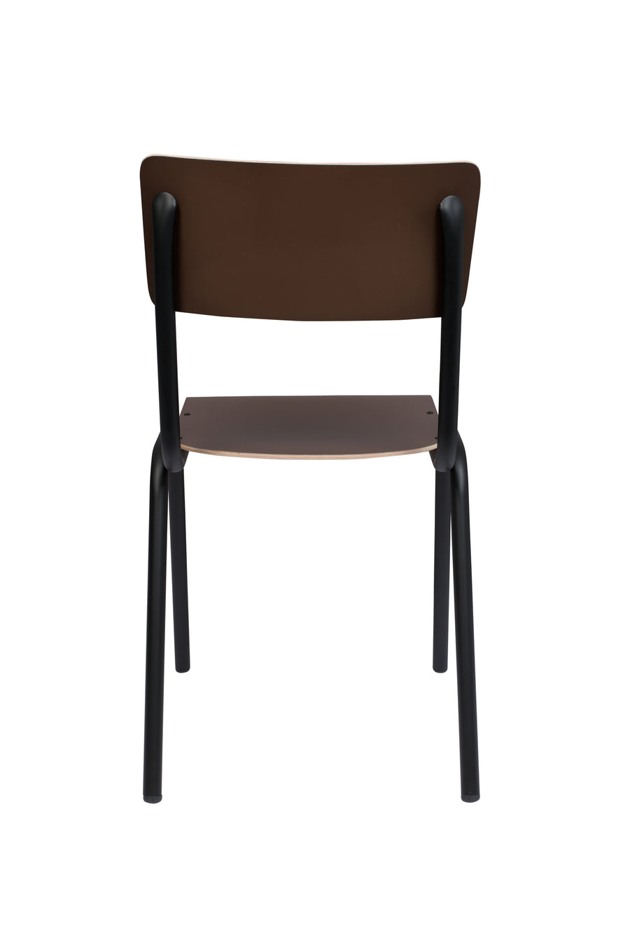 Stoel Rug To School Matte Bruin (set van 4)