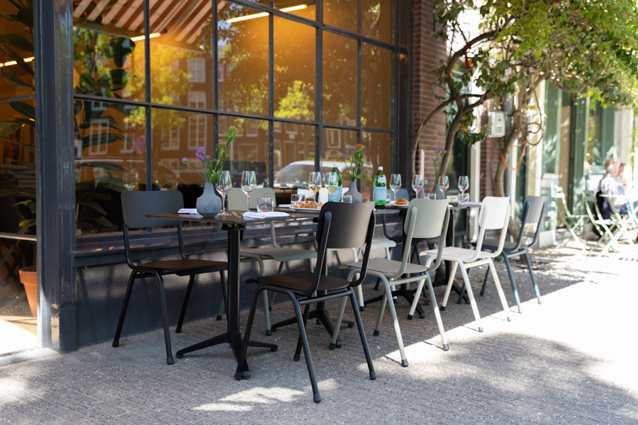 Back to school tuinstoel zwart (set of 2)