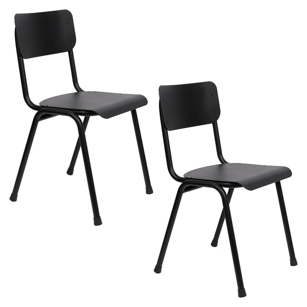 Back to school tuinstoel zwart (set of 2)