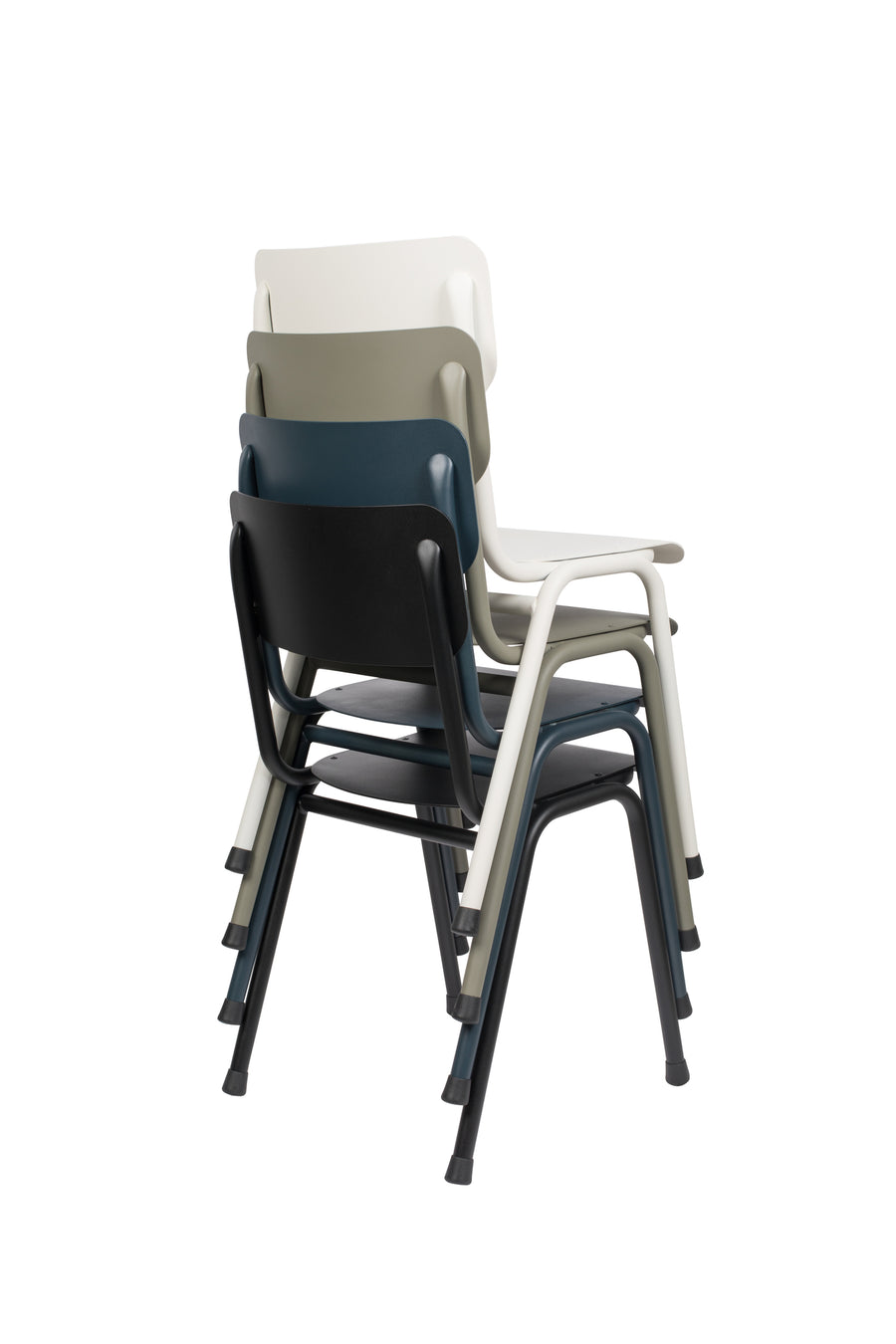 Stoel Rug To School Buiten Mos Grijs (set van 2)
