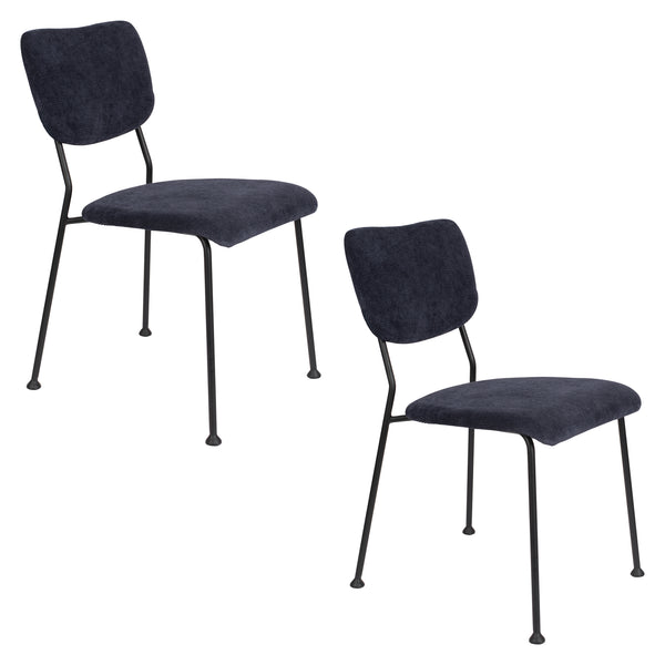 Benson eetkamerstoel donkerblauw (set of 2)