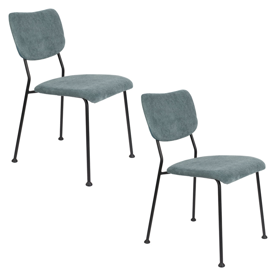Benson eetkamerstoel grijs/blauw (set of 2)