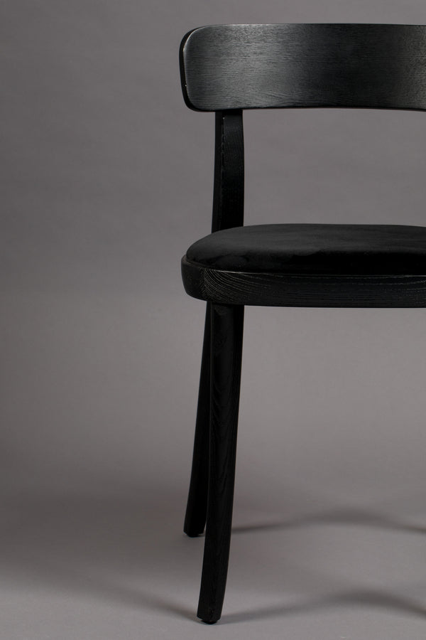 Stoel Brandon Zwart/Zwart (set van 2)