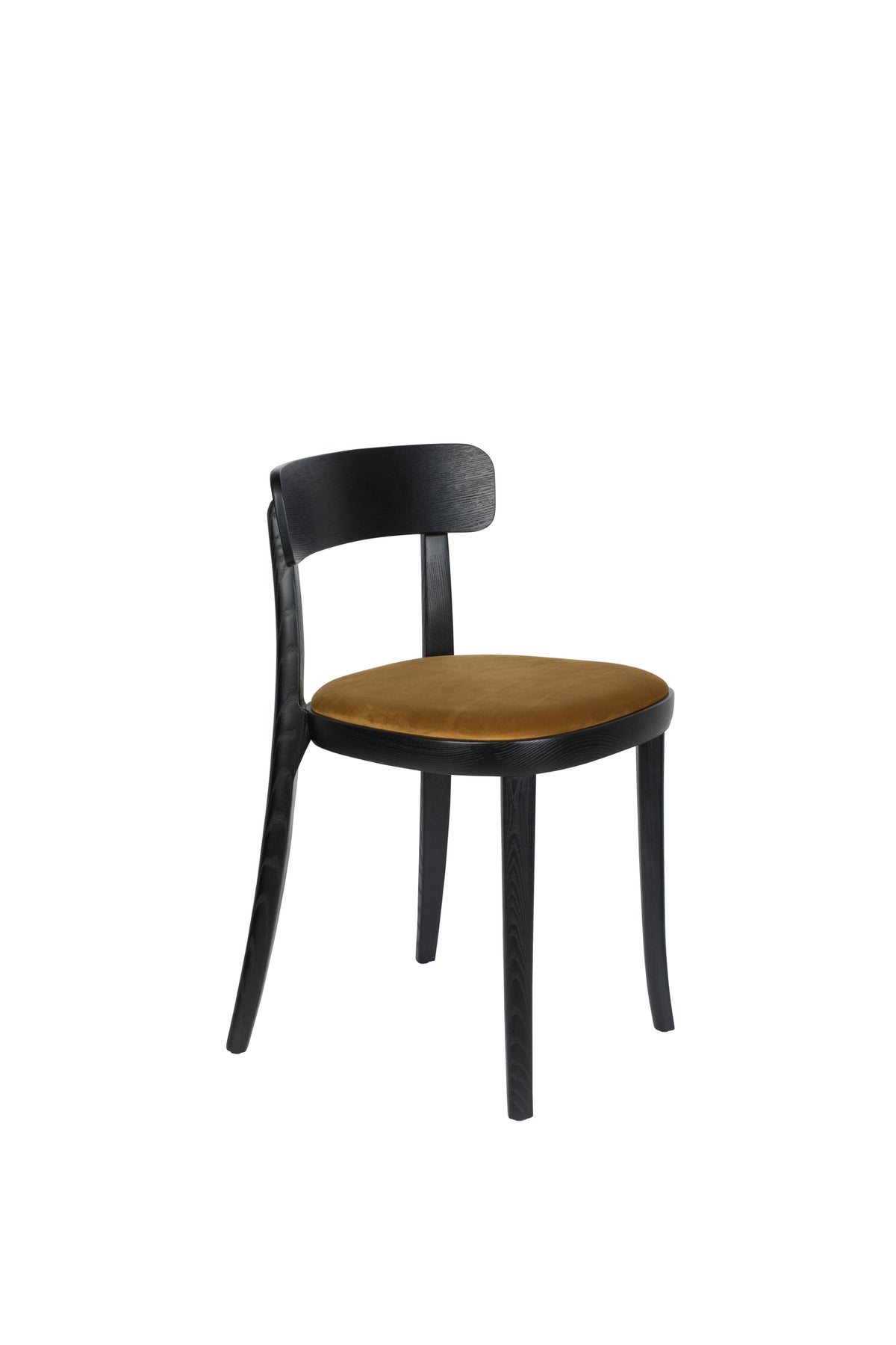 Stoel Brandon Zwart/Oker (set van 2)