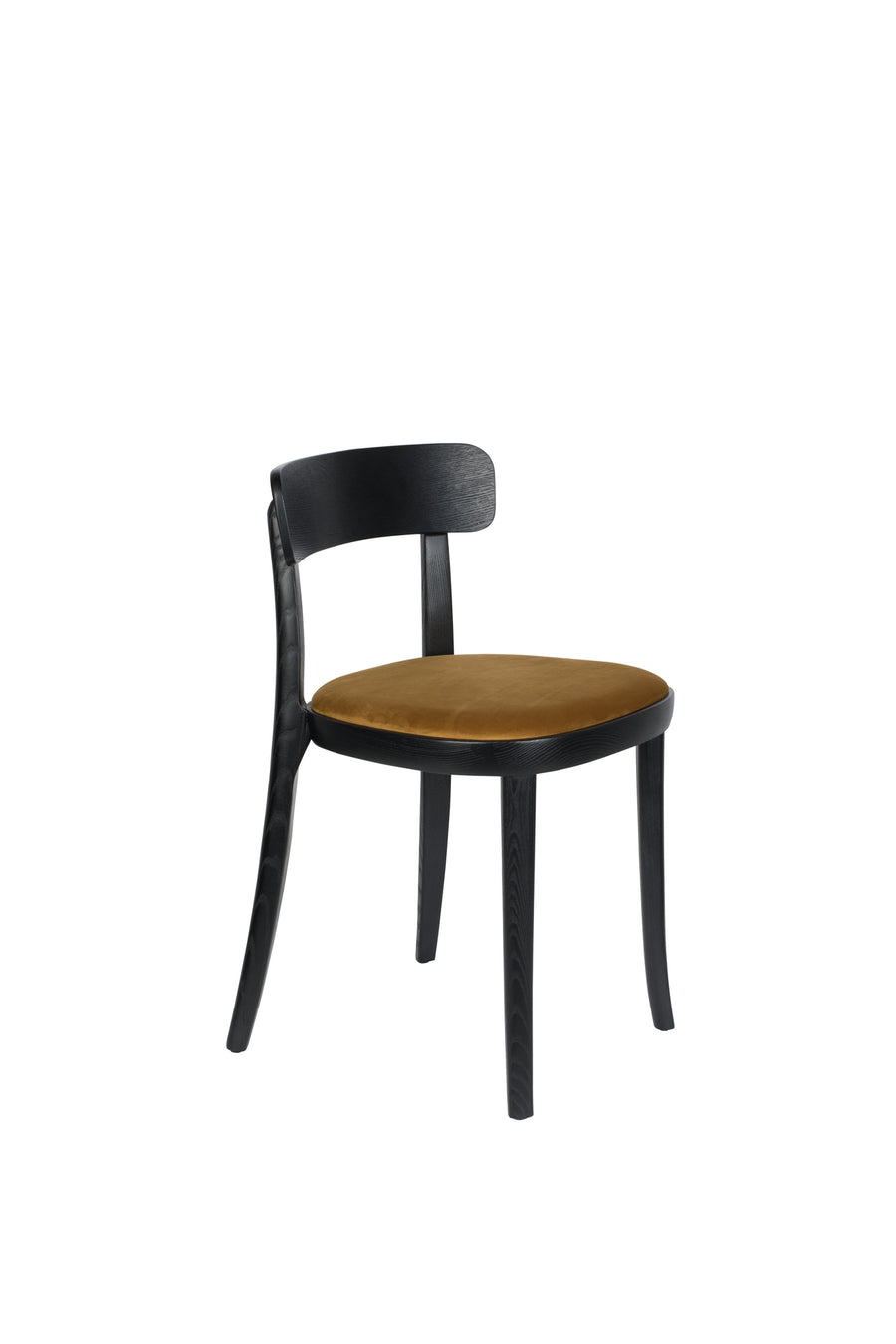 Stoel Brandon Zwart/Oker (set van 2)