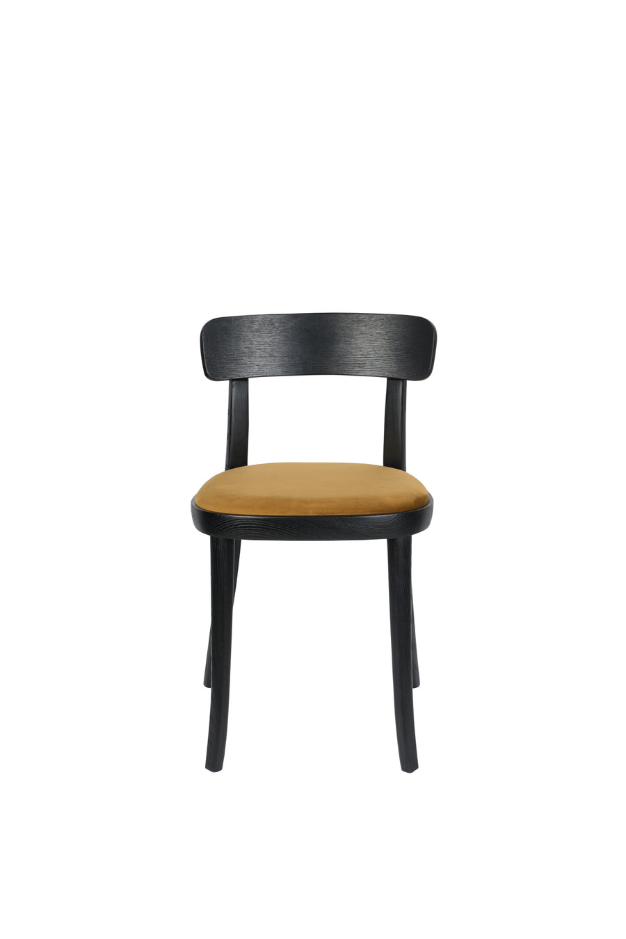 Stoel Brandon Zwart/Oker (set van 2)