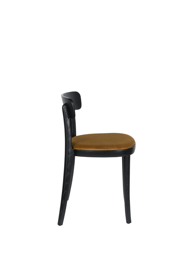 Stoel Brandon Zwart/Oker (set van 2)