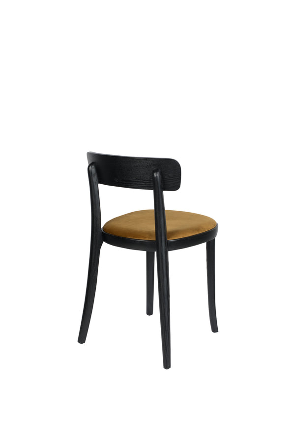 Stoel Brandon Zwart/Oker (set van 2)