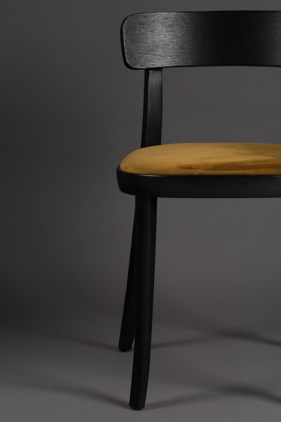 Stoel Brandon Zwart/Oker (set van 2)
