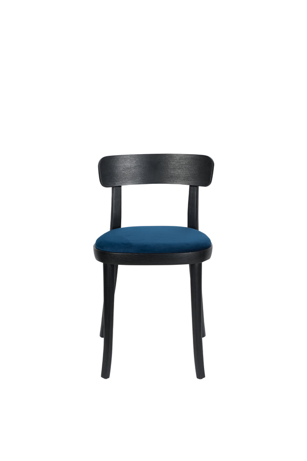 Stoel Brandon Zwart/Donker Blauw (set van 2)