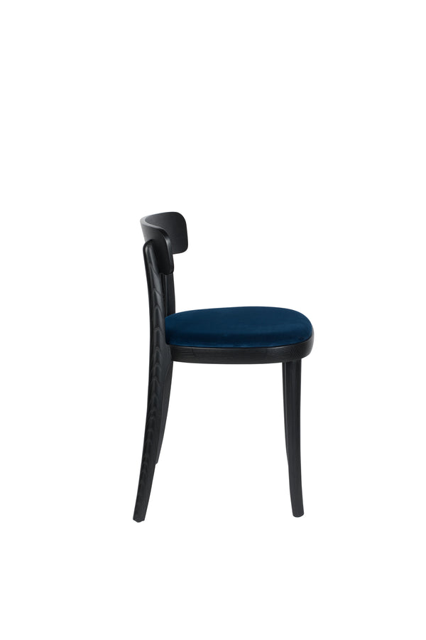 Stoel Brandon Zwart/Donker Blauw (set van 2)