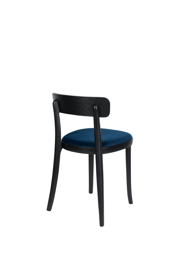 Stoel Brandon Zwart/Donker Blauw (set van 2)