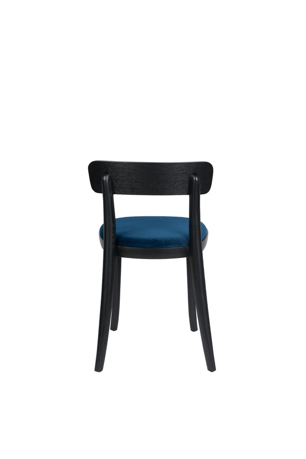 Stoel Brandon Zwart/Donker Blauw (set van 2)
