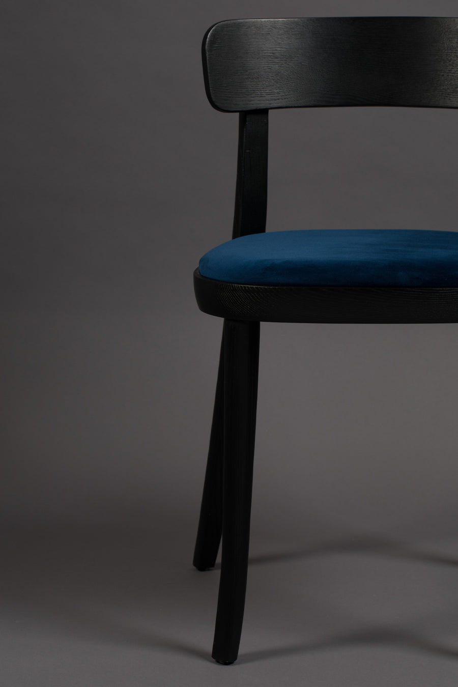 Stoel Brandon Zwart/Donker Blauw (set van 2)