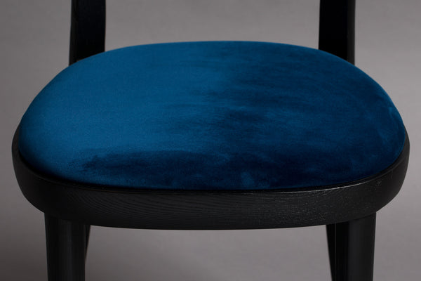 Stoel Brandon Zwart/Donker Blauw (set van 2)