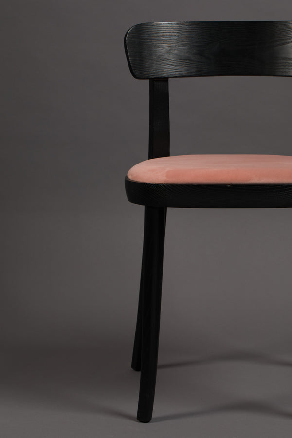 Stoel Brandon Zwart/Roze (set van 2)