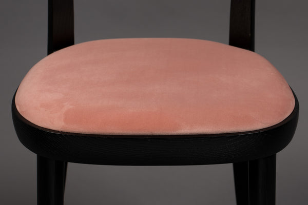 Stoel Brandon Zwart/Roze (set van 2)