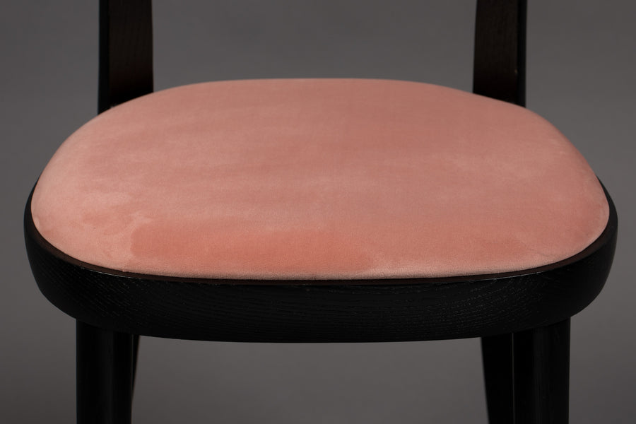 Stoel Brandon Zwart/Roze (set van 2)